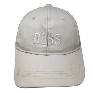 Marcus Adler Baseball Cap Beige One Size BOSS Embroidery Slideback Cotton Hat
